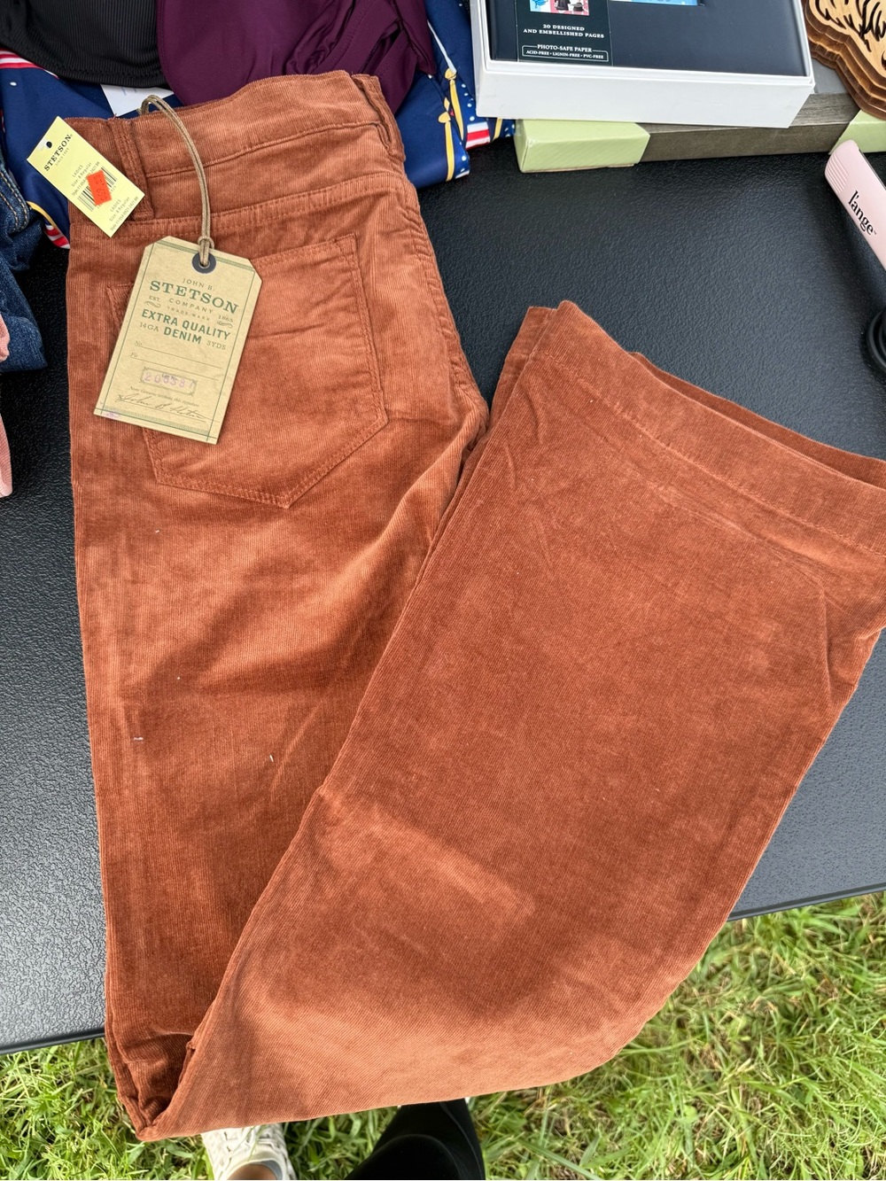 Stetson Kids Corduroy Pants in Rust
